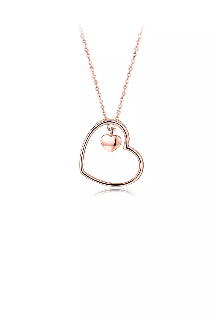 Gold heart online choker necklace