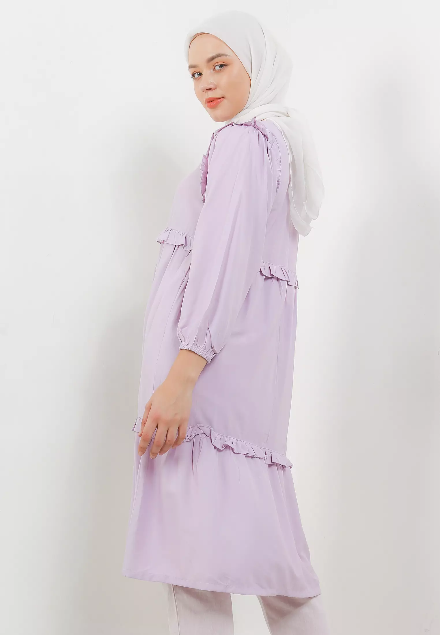 MFMW Doremi Midi Dress Gamis Lilac