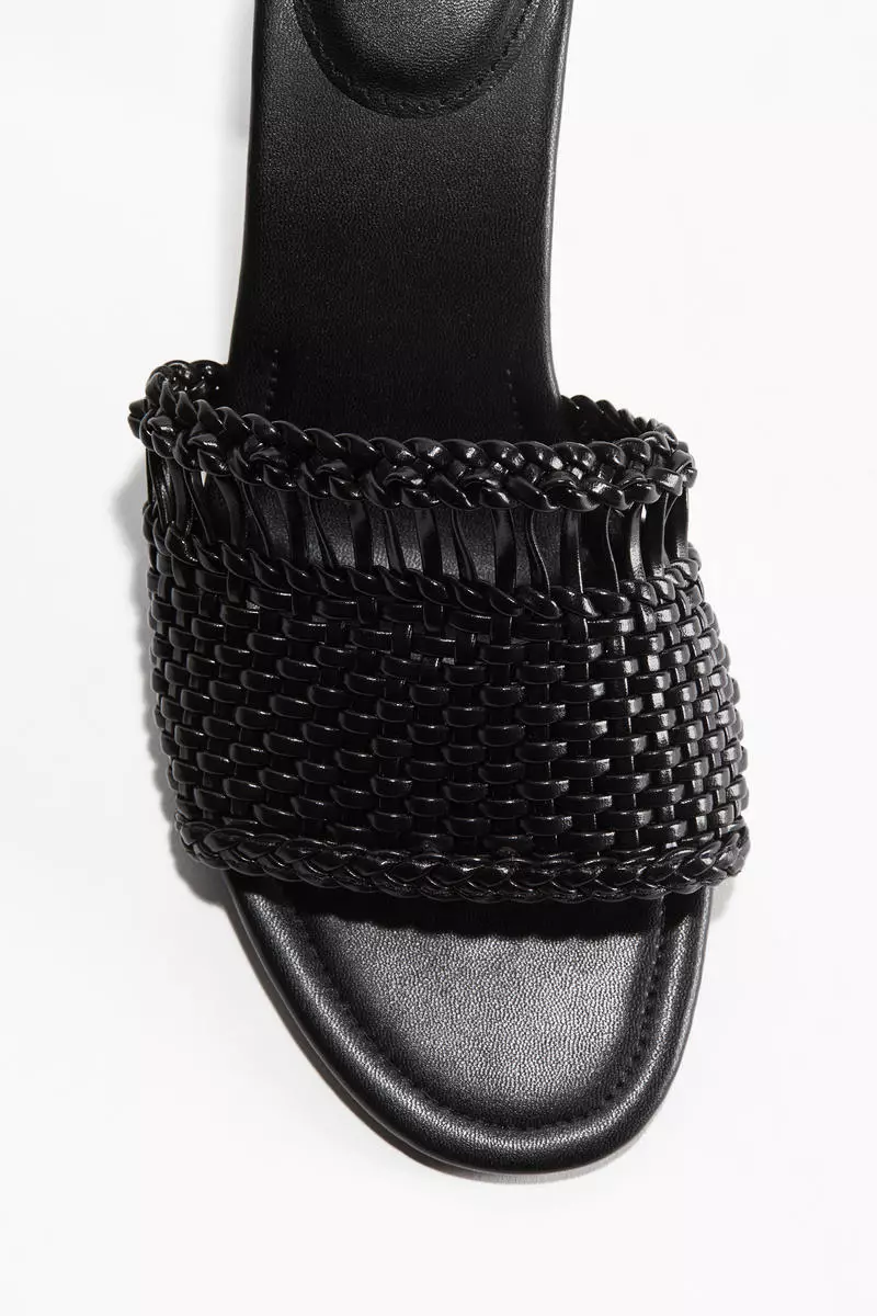 Braided heeled sandals