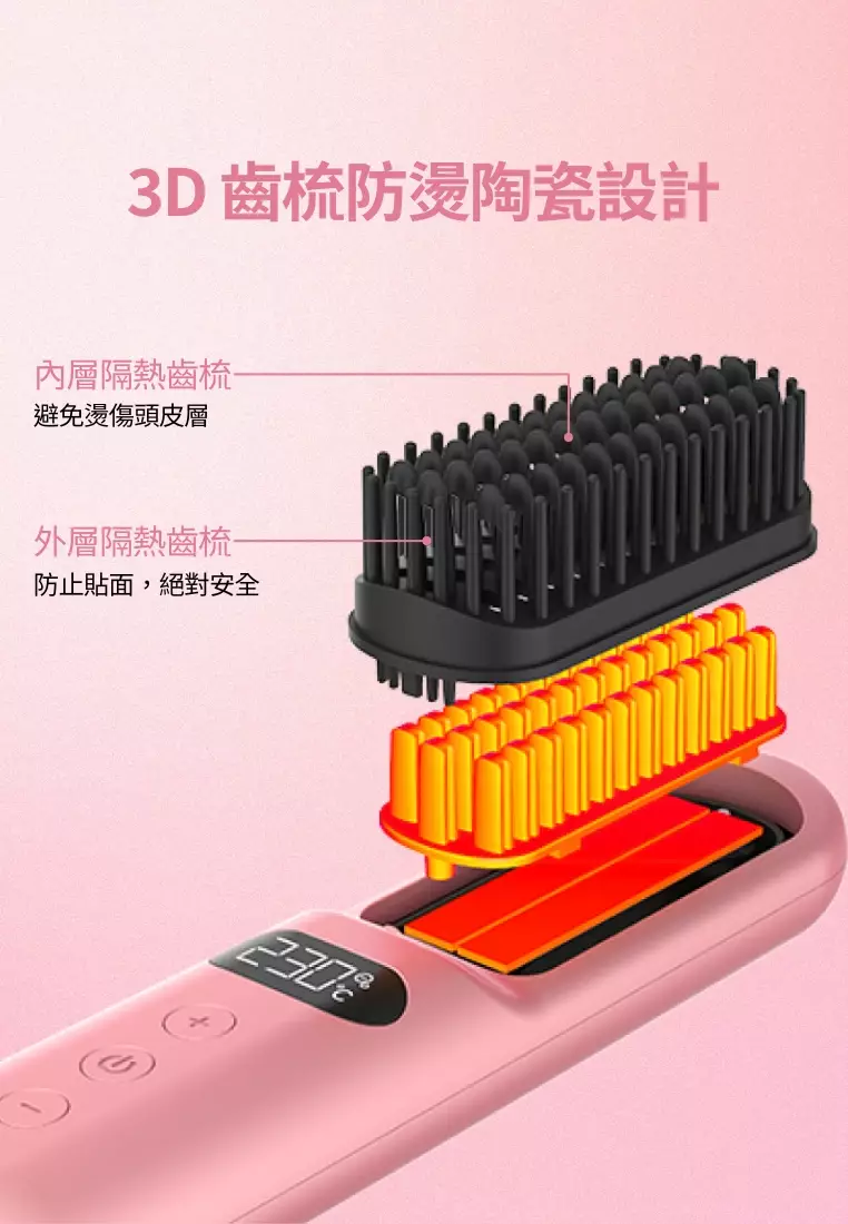 MiniStyler Heated Comb（粉紅色）