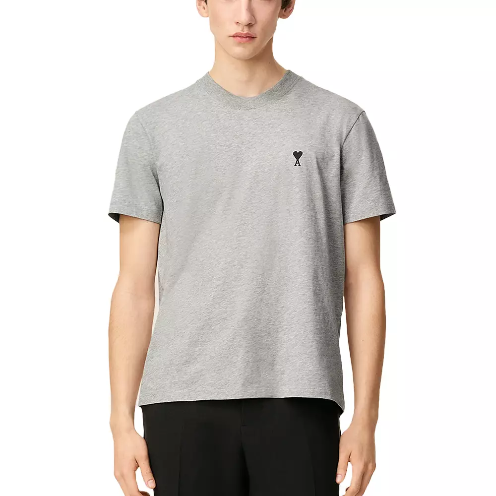 Black Ami De Coeur Short Sleeves T-Shirt Cotton Grey