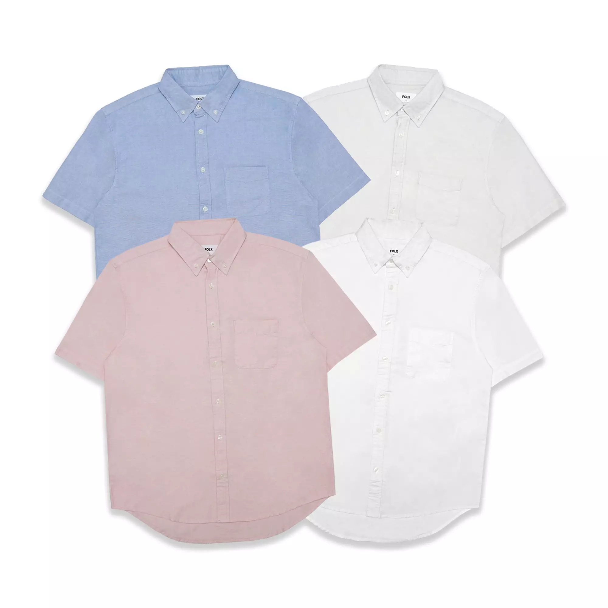 Regular Fit Oxford Short Sleeve Shirt White