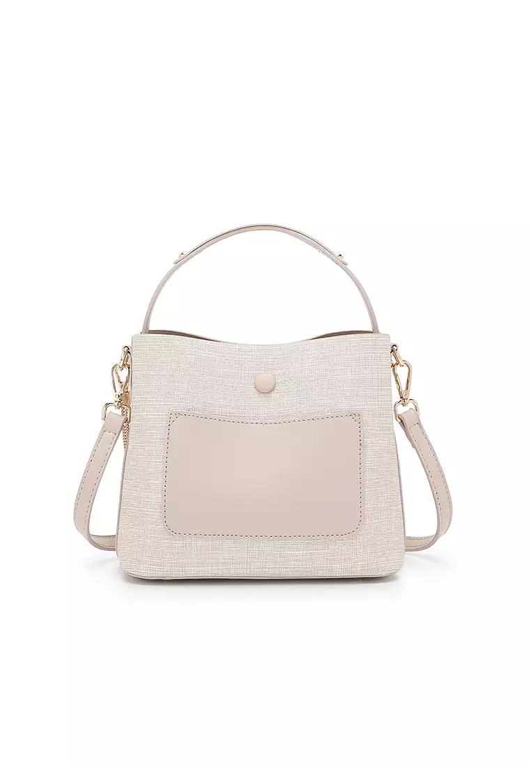 Women's Top Handle Bag / Sling Bag / Crossbody Bag (Tas Selempang / Tas Tangan) - Krem