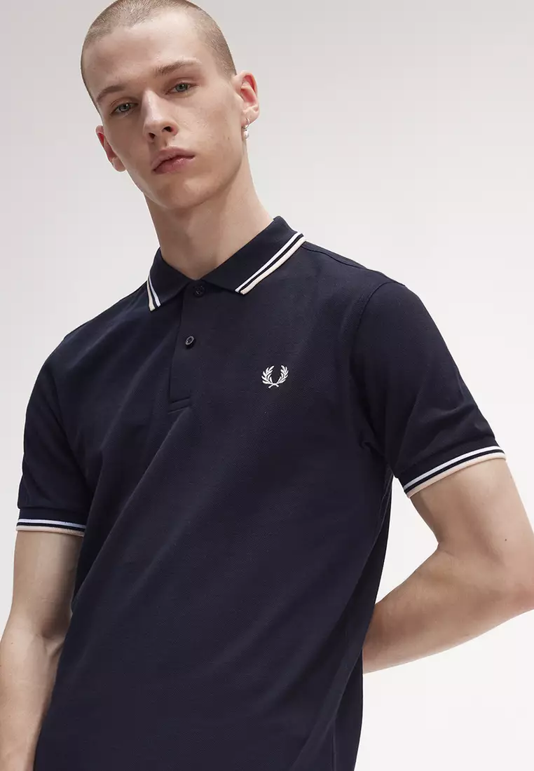 Buy Fred Perry Fred Perry M3600 Twin Tipped Fred Perry Shirt (Navy