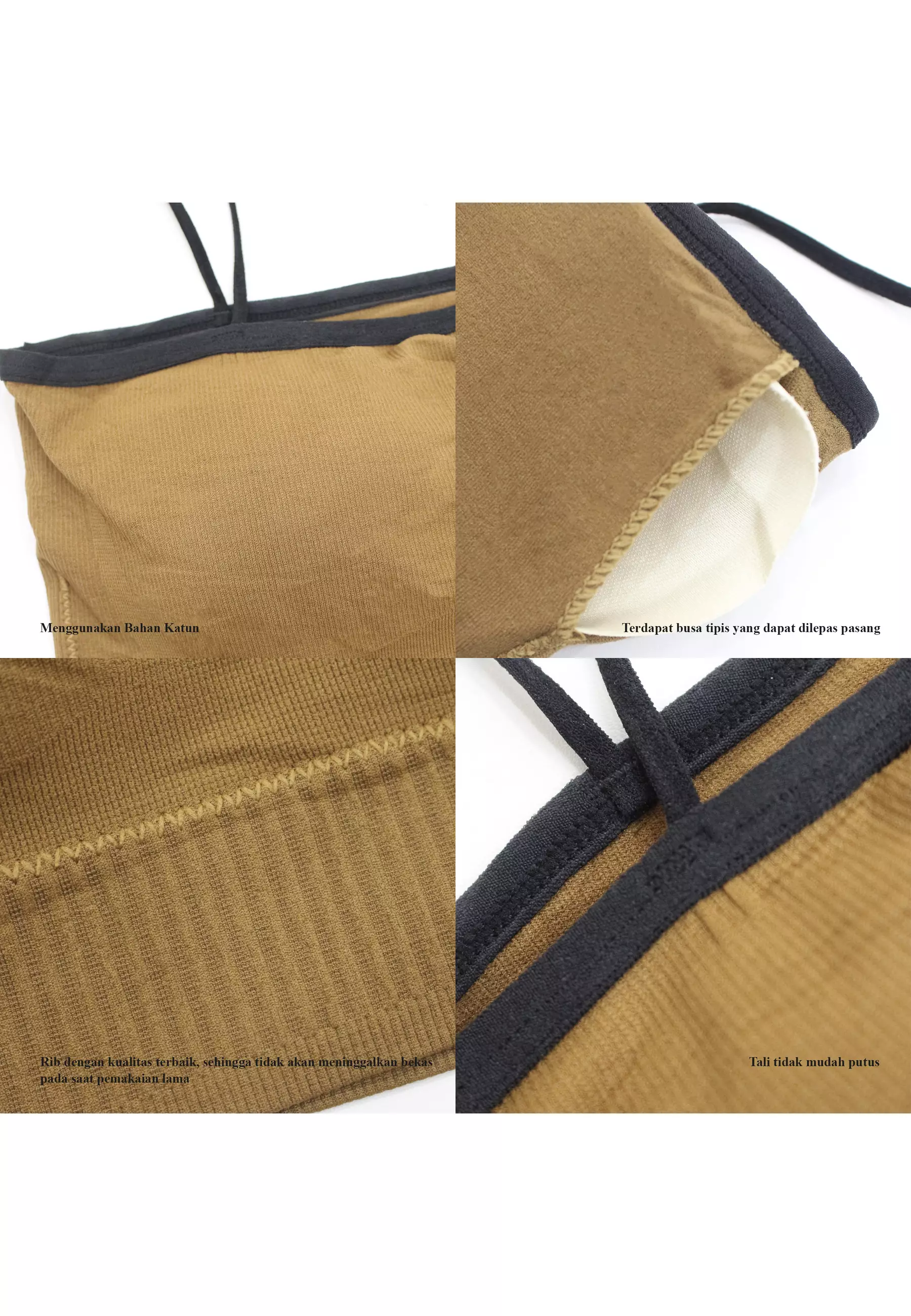 Wimiu Sport Bra Busa Tali Croptop BH Sport Wanita Tali Spaghetti Sport Bra 100102