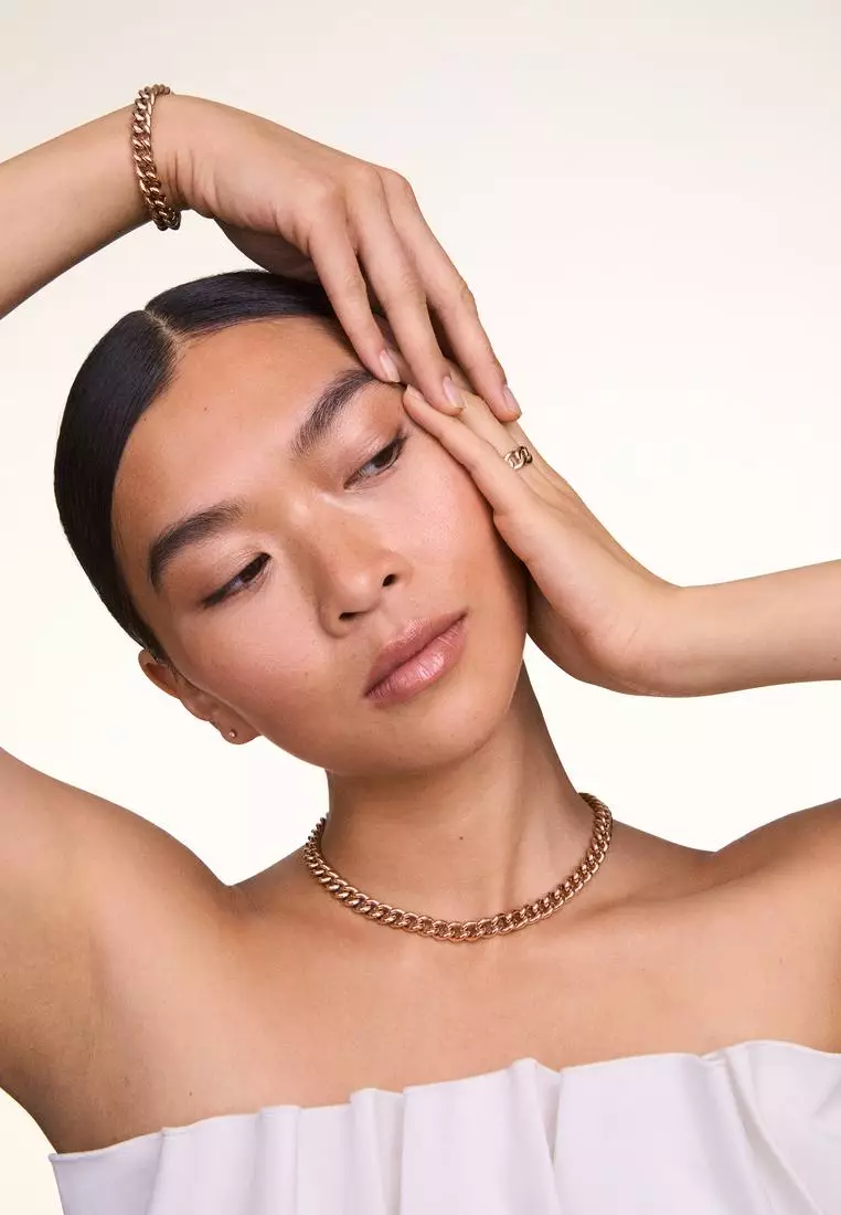 Chunky Chain Bracelet Rose Gold - Unisex Bracelet for women and men stainless steel Bracelet DW Official Authentic Original gelang tangan perempuan lelaki DW