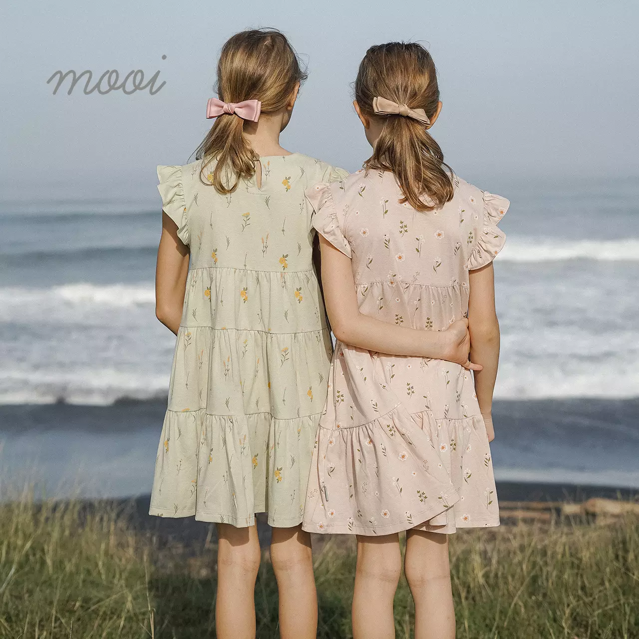 Mooi Dress Anak Perempuan Emily Ruffle Dress V1 - Peach Blush