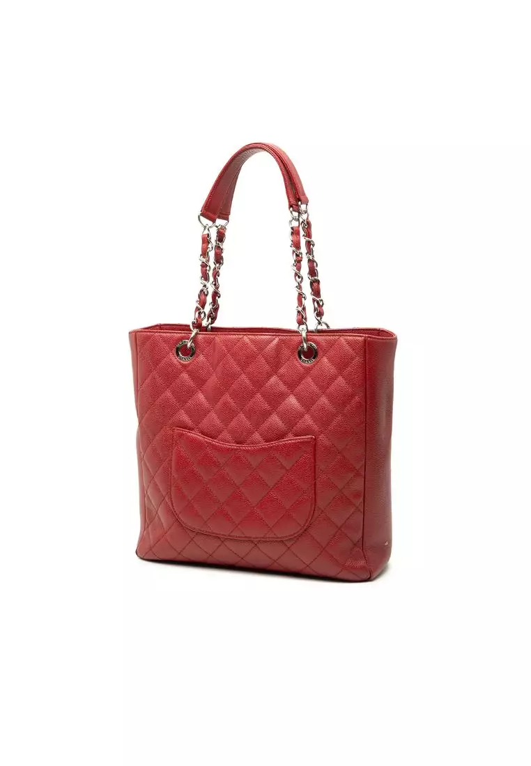 Pre-Loved Chanel Caviar Vertical Grand Shopping Tote
