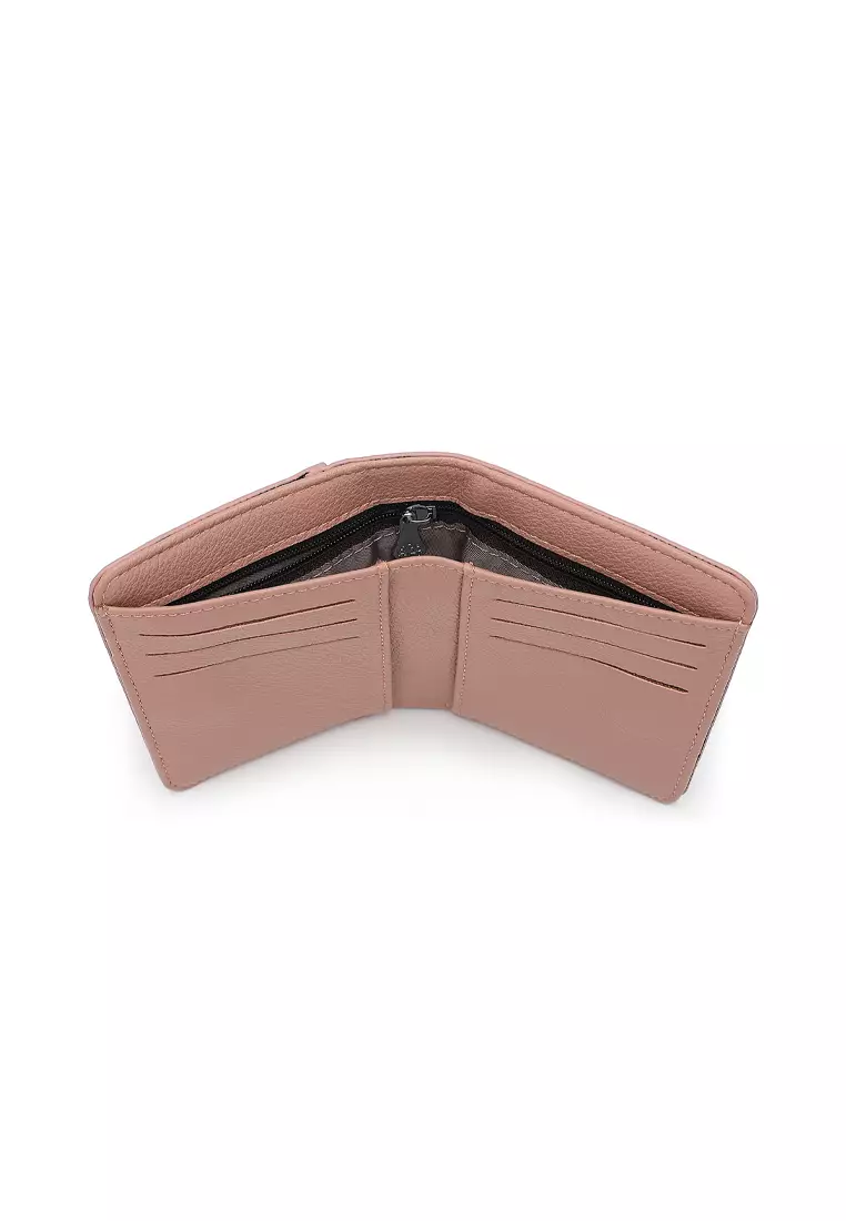 2 In 1 Long Purser with Coin Purse - Pink