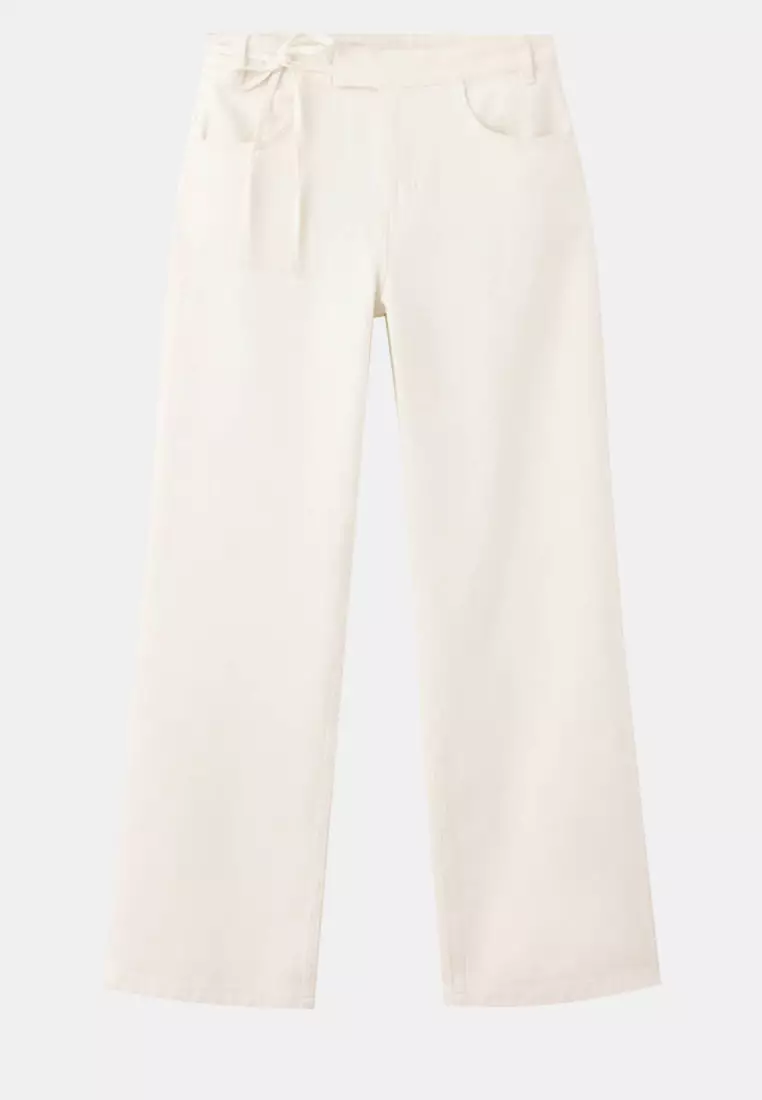 Low-Rise Tie Jeans