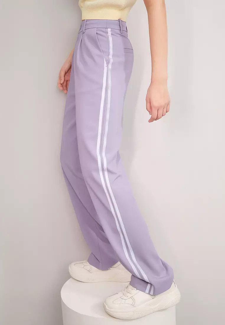 Sporty Long Pants with Side Stripes