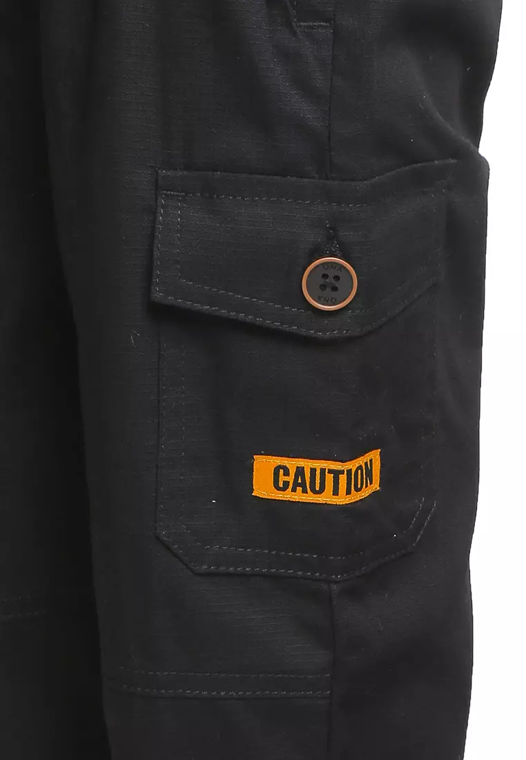 Qna Boy Dhamin Celana Panjang Cargo Anak Hitam