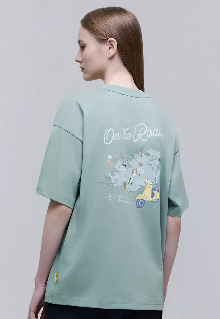[NG] REGEN ASKIN UNI ON THE ROAD GRAPHIC T-SHIRT ★大人気★ National Geographic Unisex REGEN ASKIN On The Road Graphic