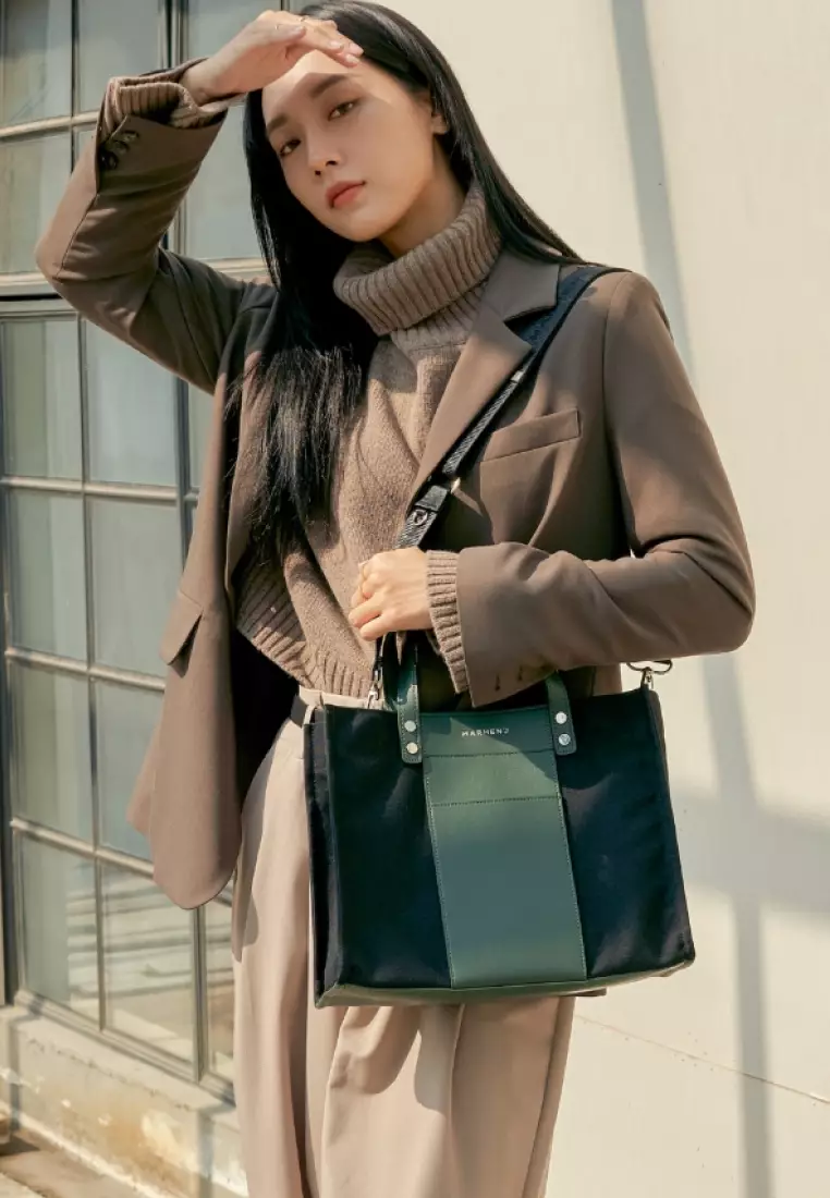 KAI Canvas Vegan Leather Crossbody Bag Urban Khaki