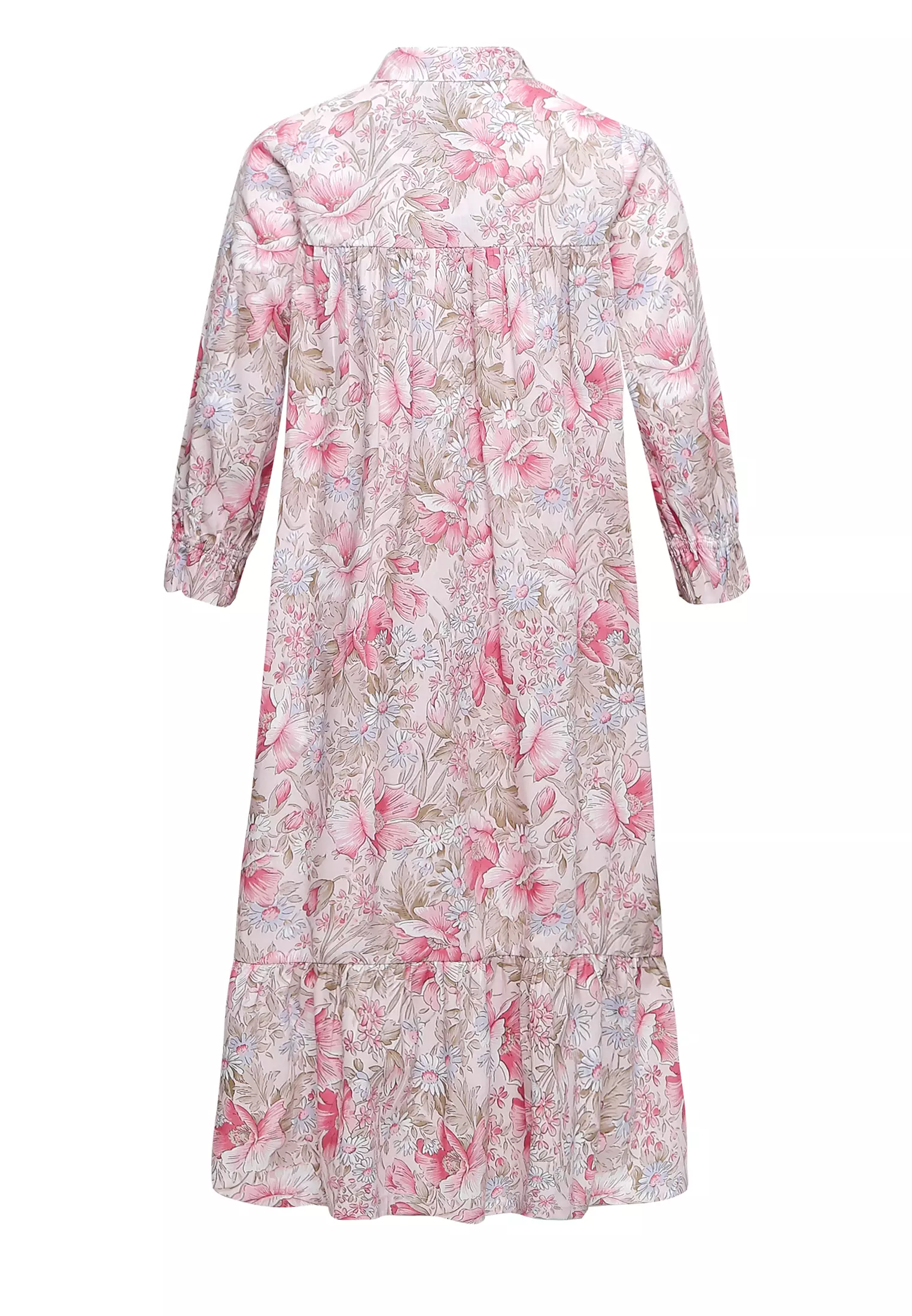 MFMW Lil Levannia Dress Gamis Anak Pink Motif Bunga