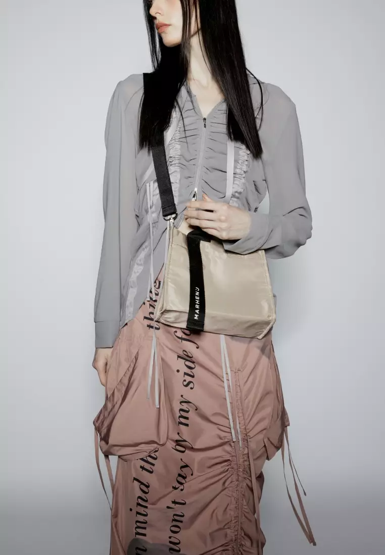 RICO MINI EQ Nylon Crossbody Bag Beige
