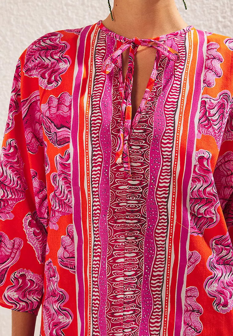 Underwater Patterned Weaving Beach Dress