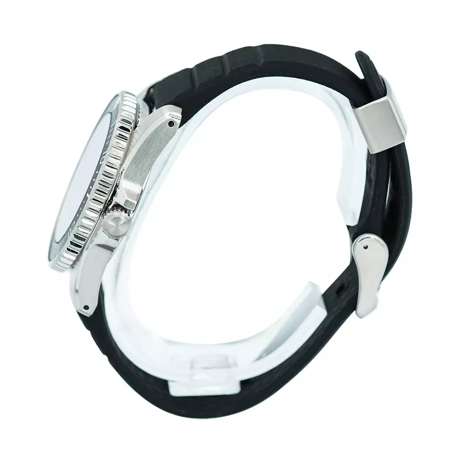 Seiko SNE573P1 Silver Karet Hitam Cowok