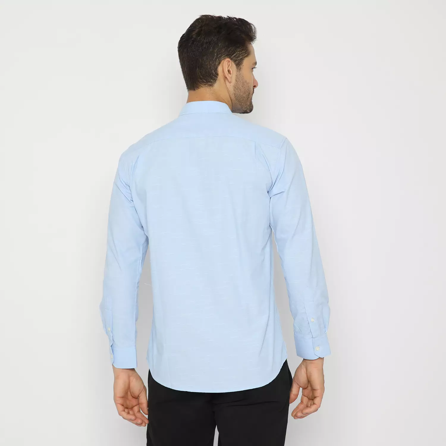 Platini Kemeja Shanghai Lengan Panjang Katun Oxford Slub Sky Blue 961056