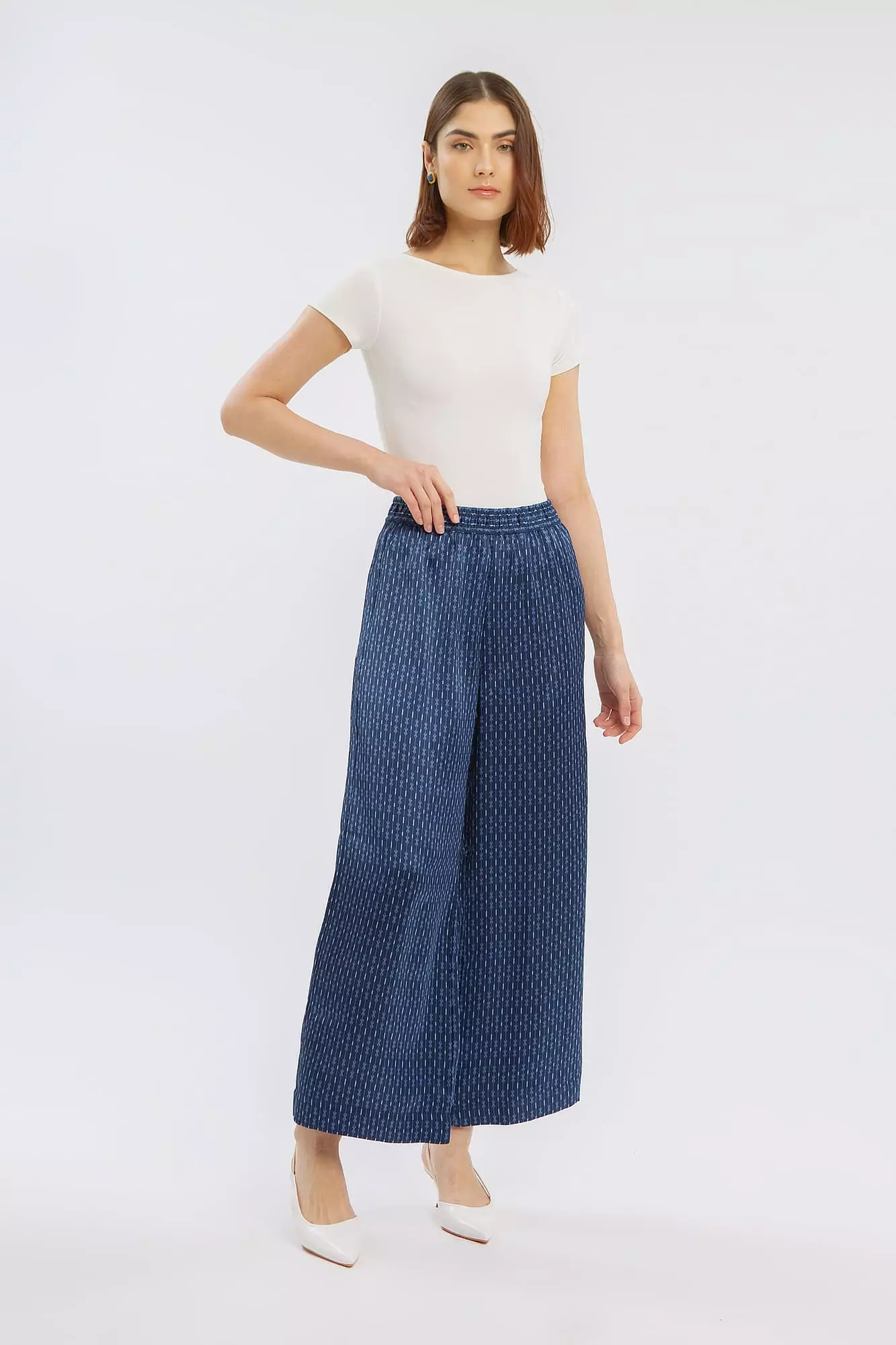 Minimal Nesrine Pants Navy Warna NAVY