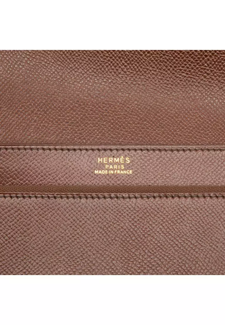 Pre-Loved Hermès Courchevel Jet Pochette Clutch