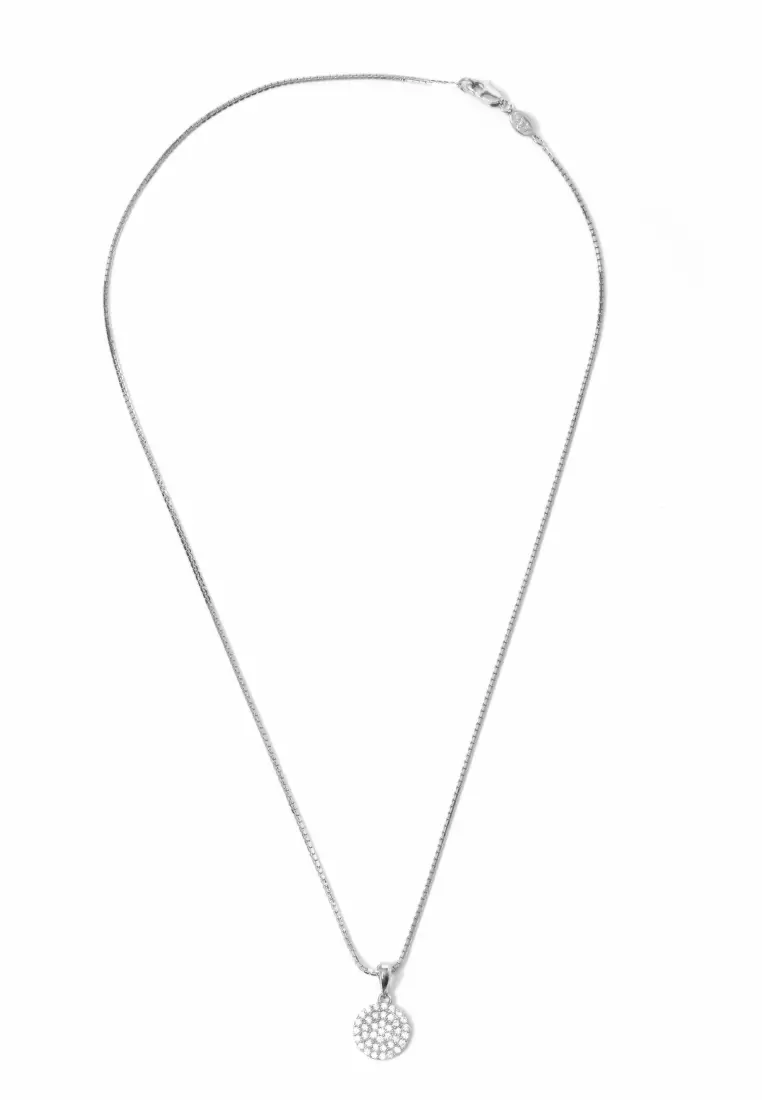 Kalung Liontin Bulat Aksesoris Fashion Wanita Design Elegant - 43