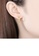 Glamorousky white Simple and Fashion Plated Gold Geometric Circle Stud Earrings with Cubic Zirconia 8C6F1ACD0E5F5DGS_5