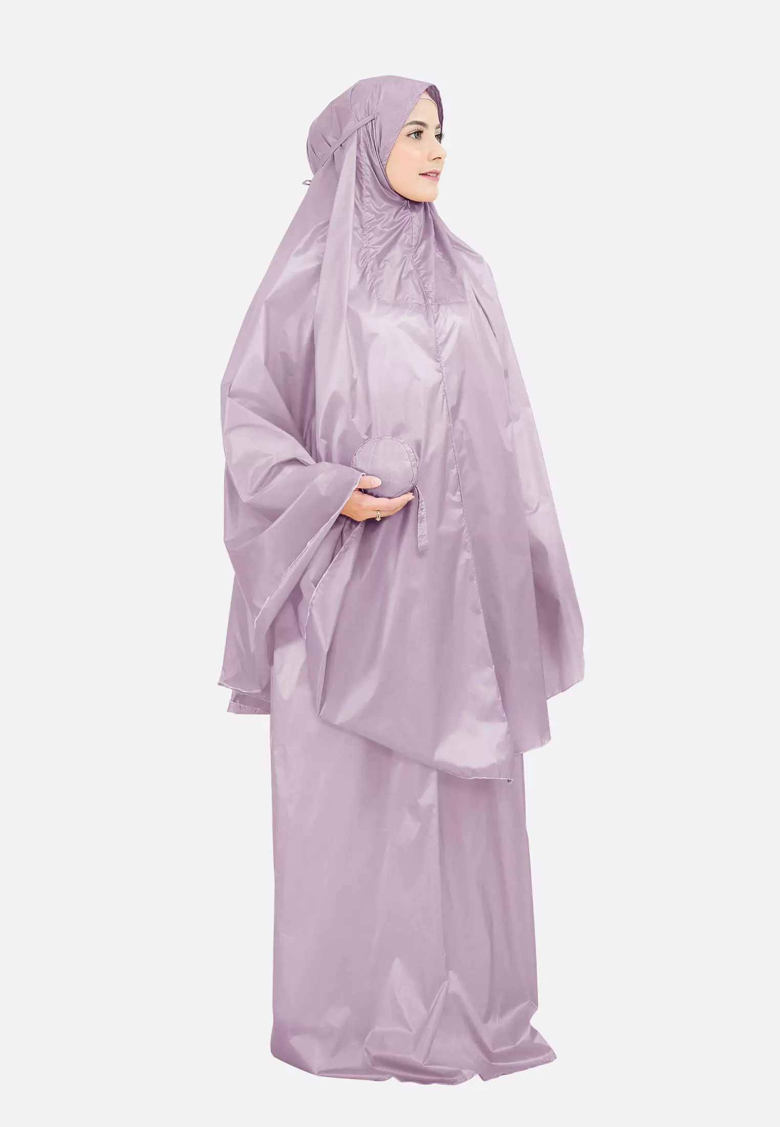 Zelena - Zalina Basic Prayer Set | Mukena Traveling Polos 2in1 - Lavender