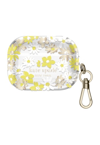 kate spade new york multi Airpod Pro Case - Yellow Floral Medley - Flax Stone - Gold Logo 18076AC0349018GS_1