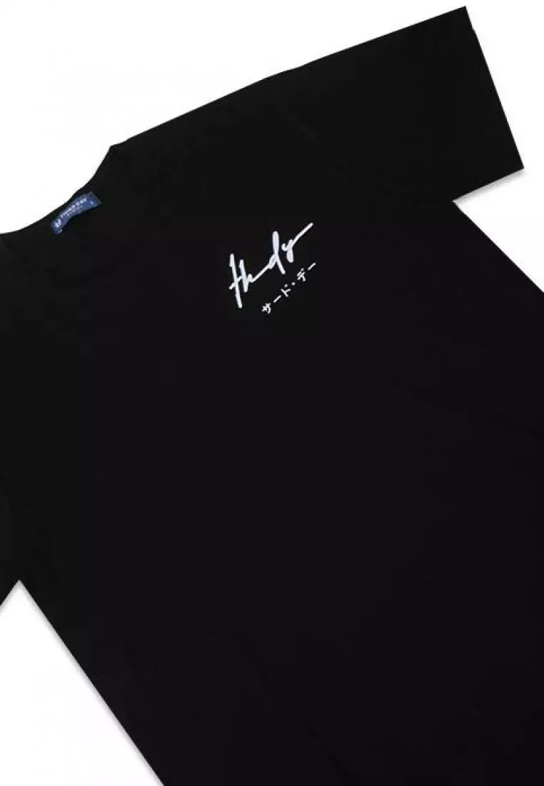 MTG45 thdy sign black t shirt hitam kaos pria