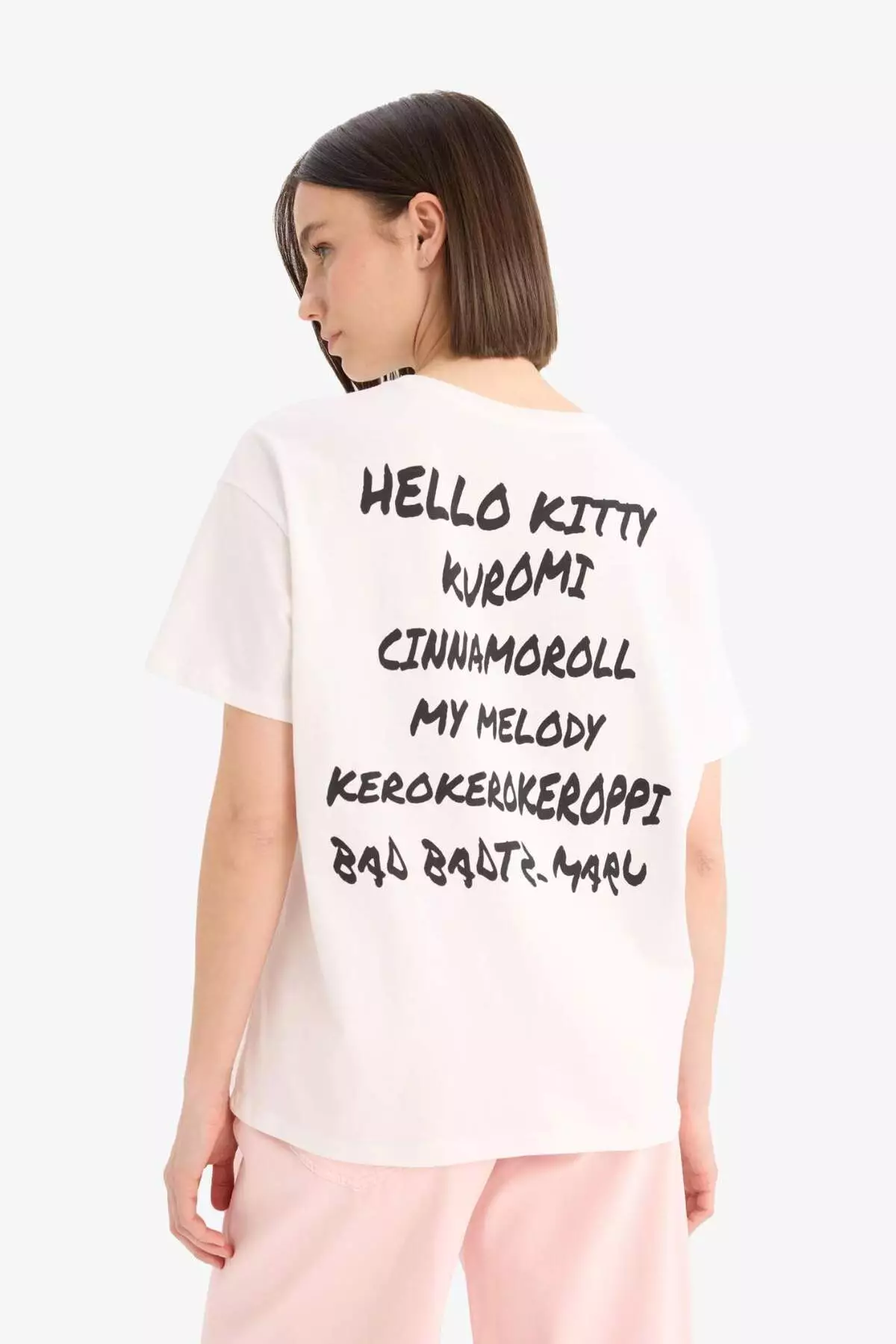 Cool Hello Kitty Oversize Pattern Back Printed Ad/Shoes (E6157Ax25Sm)