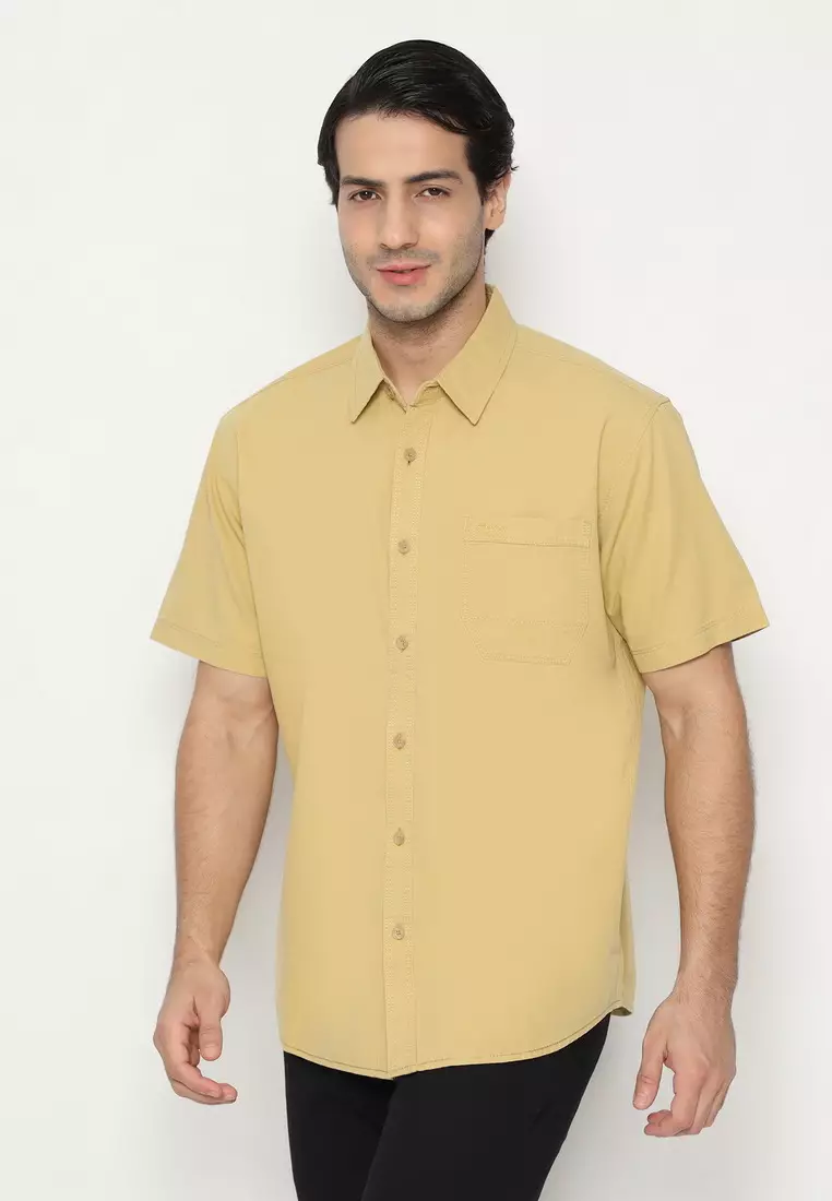 POLICE Kemeja Polos Cotton Regular Fit Pria