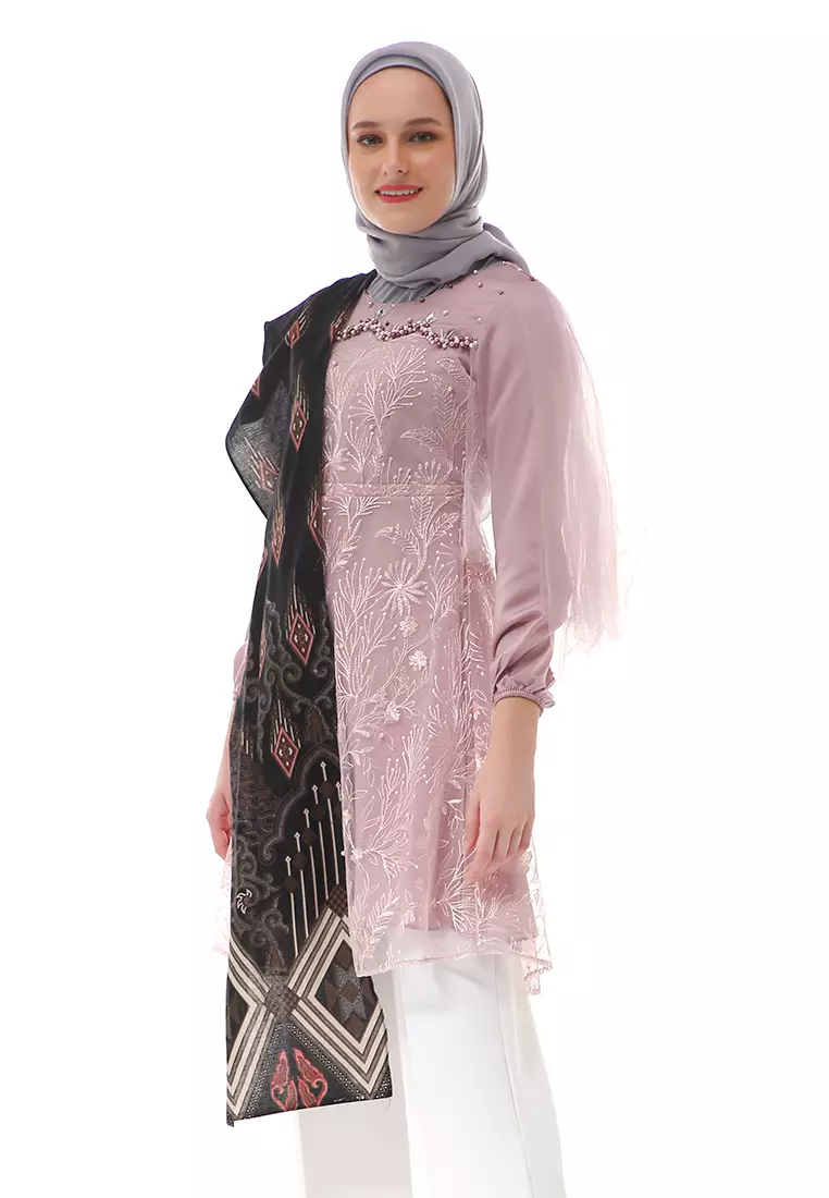 Monaliza Tunik Batik Atasan Wanita Couple Series Regular Fit - Rose Gold
