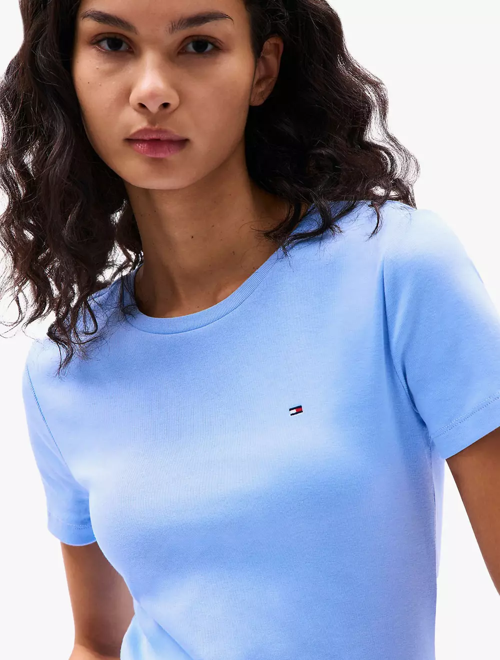 Tommy Hilfiger - W SS CNK FAVE TEE-CORE PLUS - Blue