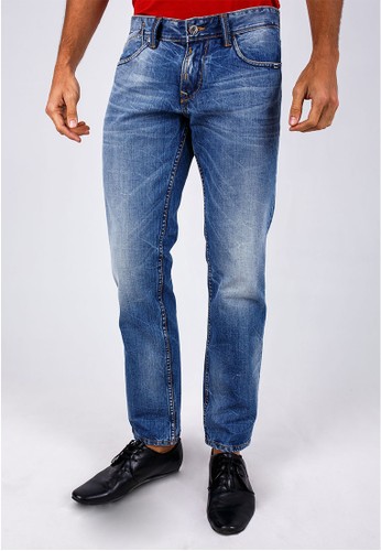 LGS - Slim Fit - Jeans - Aksen Washed - Whisker - Blue.
