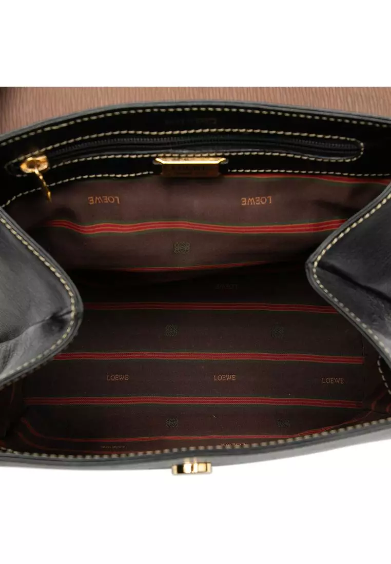 Pre-Loved Loewe Leather Velazquez Twist Satchel