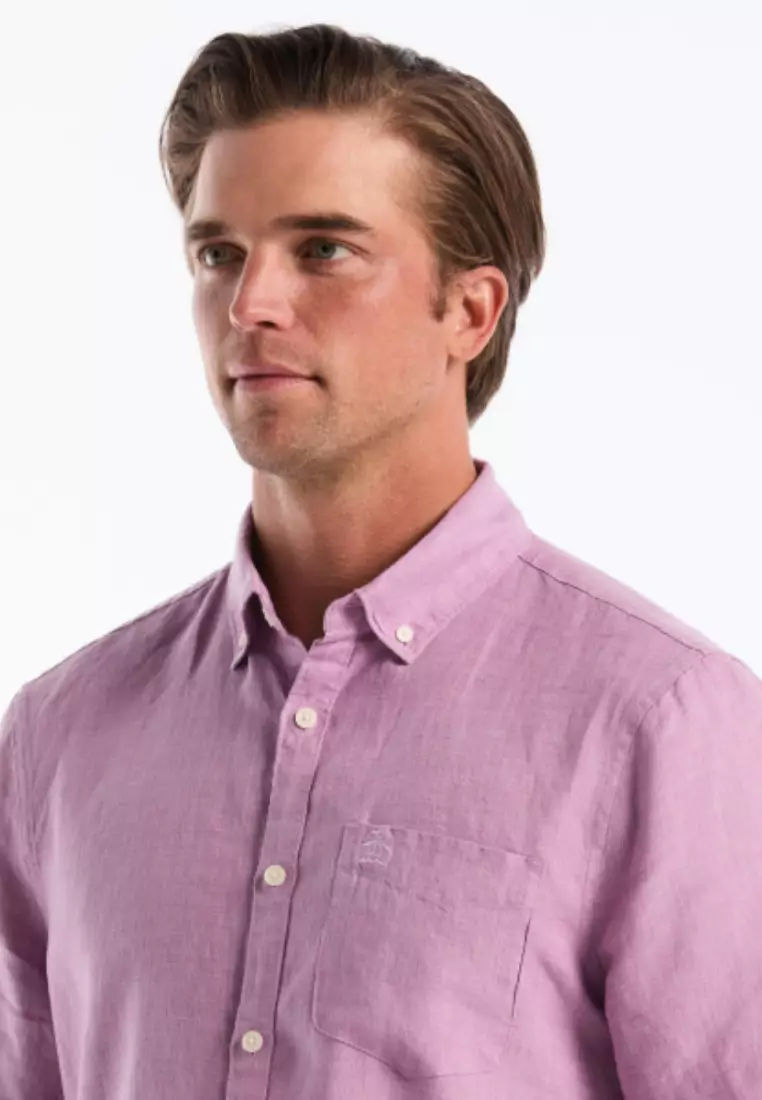 Short Sleeve Delave Linen With Pocket