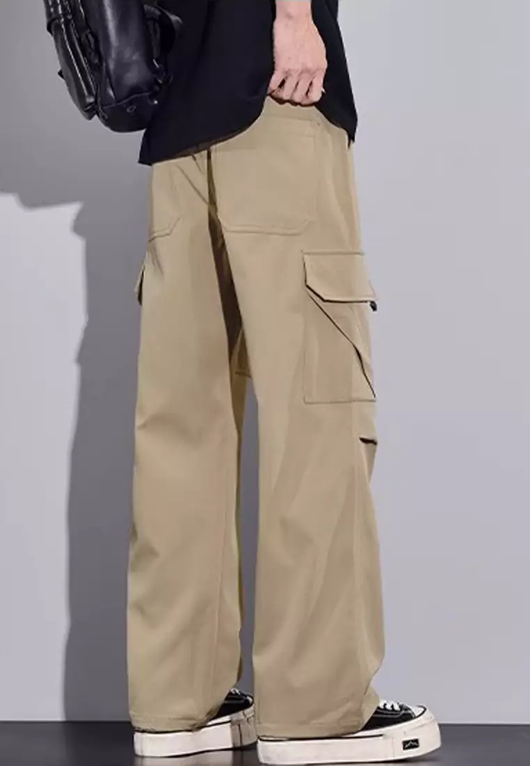 Drawstring Casual Cargo Trousers