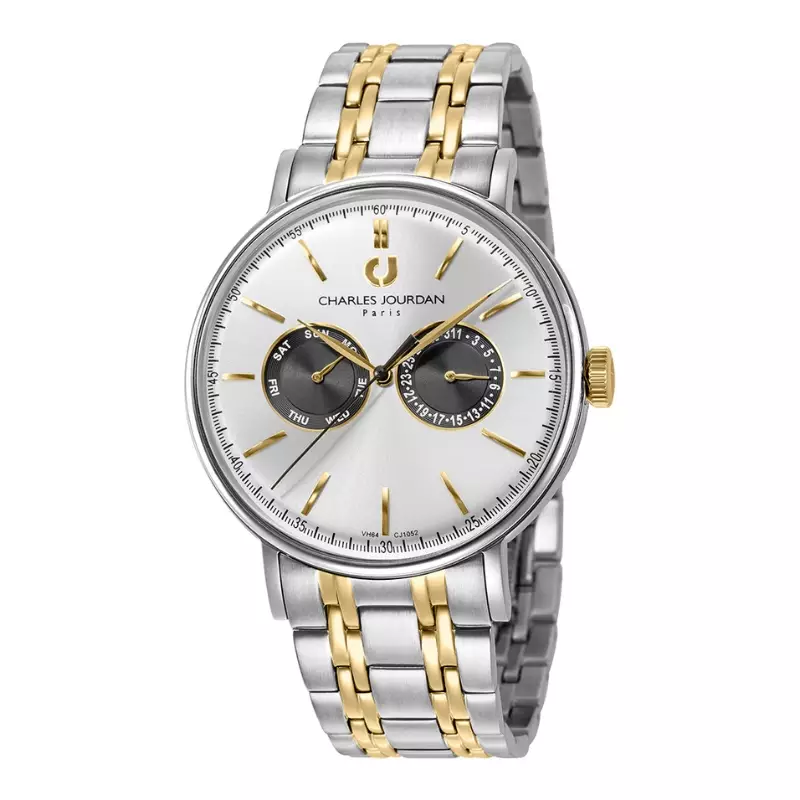 Charles Jourdan CJ1052-1122M - Jam Tangan Pria - Silver Gold