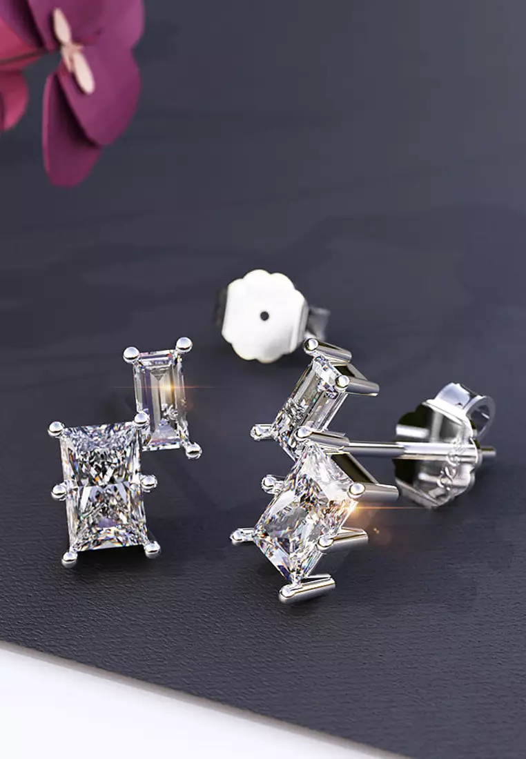 Solid Silver Stellar Stud Earrings