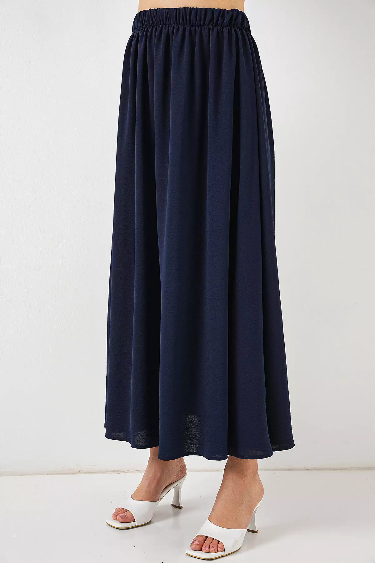 Women's Long Ayrobin Skirt 8050 - Navy Blue