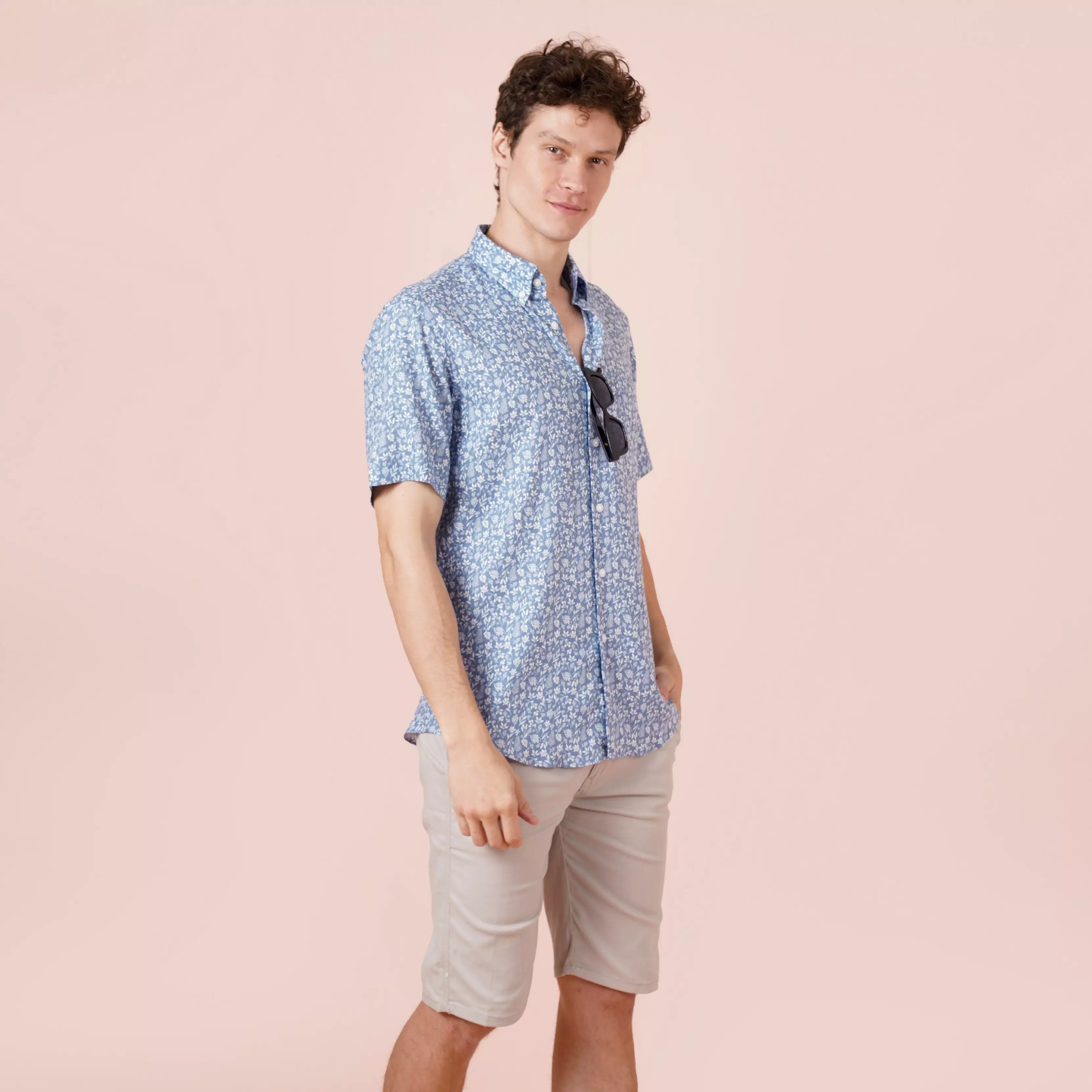Ethan White - Short Sleeve Linen Bruflo 13DB