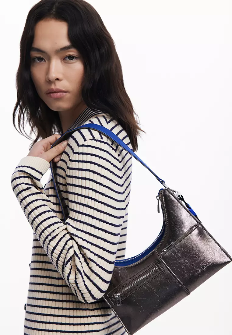 Small detachable two-tone bag