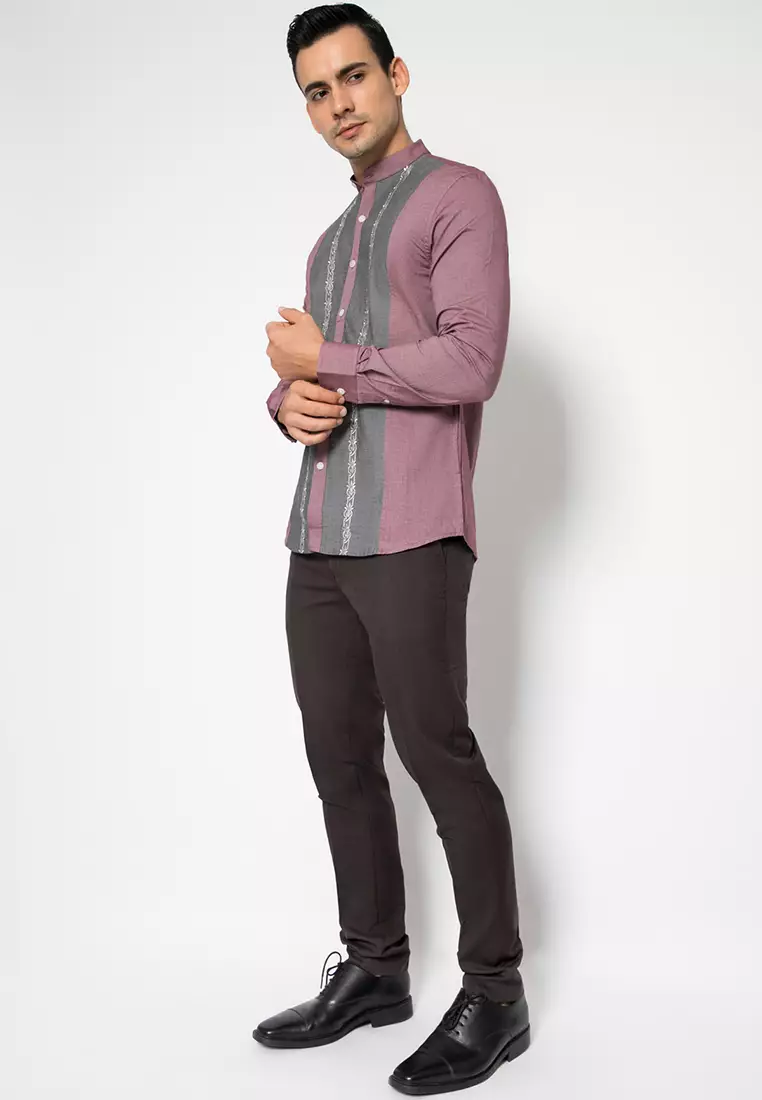 Johnwin - Baju Koko - Lengan Panjang - Motif - ASH.680.K454K.165.C-L/S