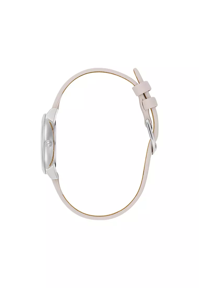 Olivia Burton Ultra Slim Bee Primrose Pearlised Dial Primrose Leather Strap 28mm - 24000270