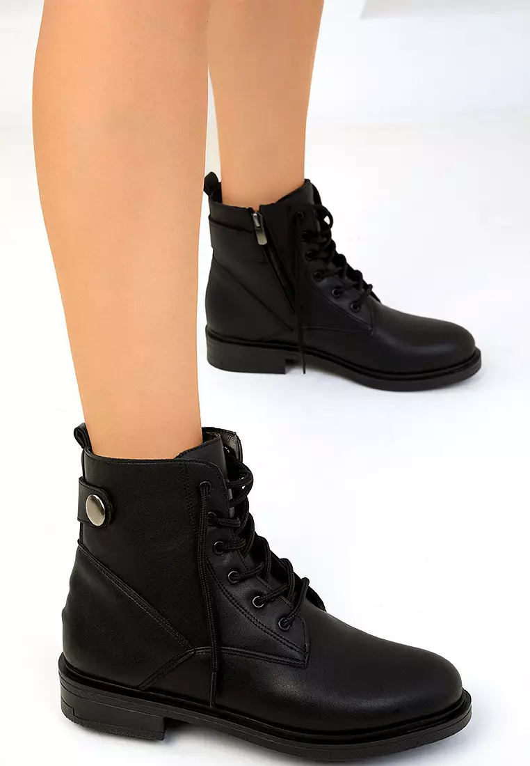 Jual Soho Round Toe Combat Ankle Boots Original 2025 ZALORA