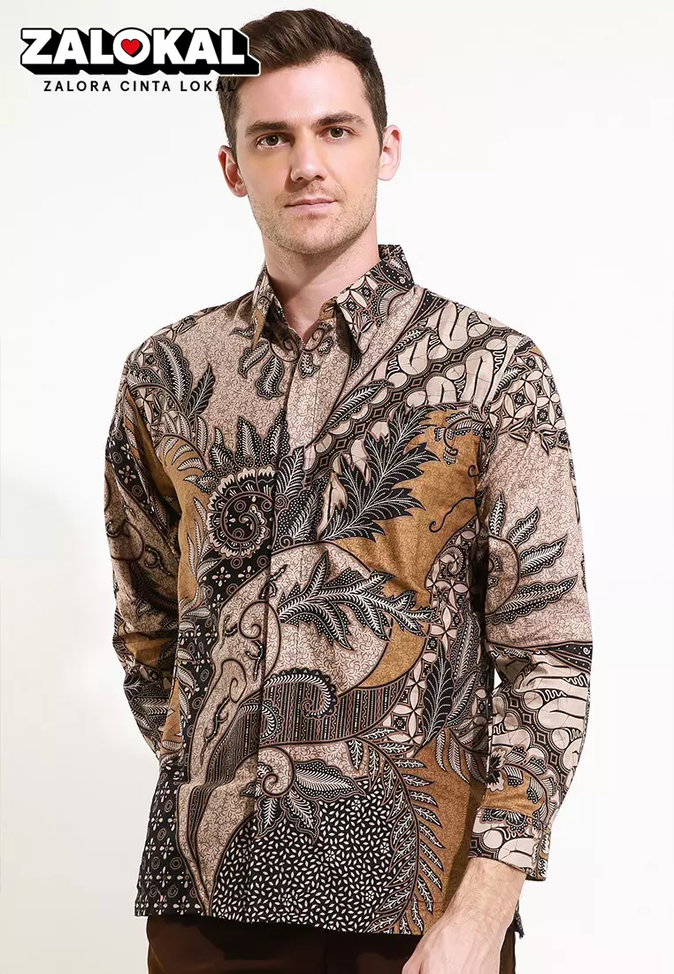 Arkana Kemeja Batik Exclusive Premium Pria Casual Modern Lengan Panjang