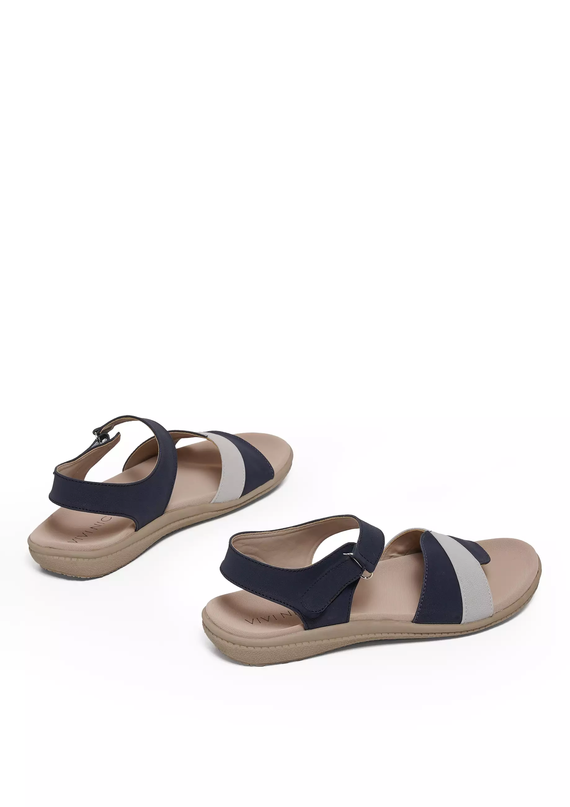 VIVI NICI - Agnia Sandal Wanita Teplek Matte Blue