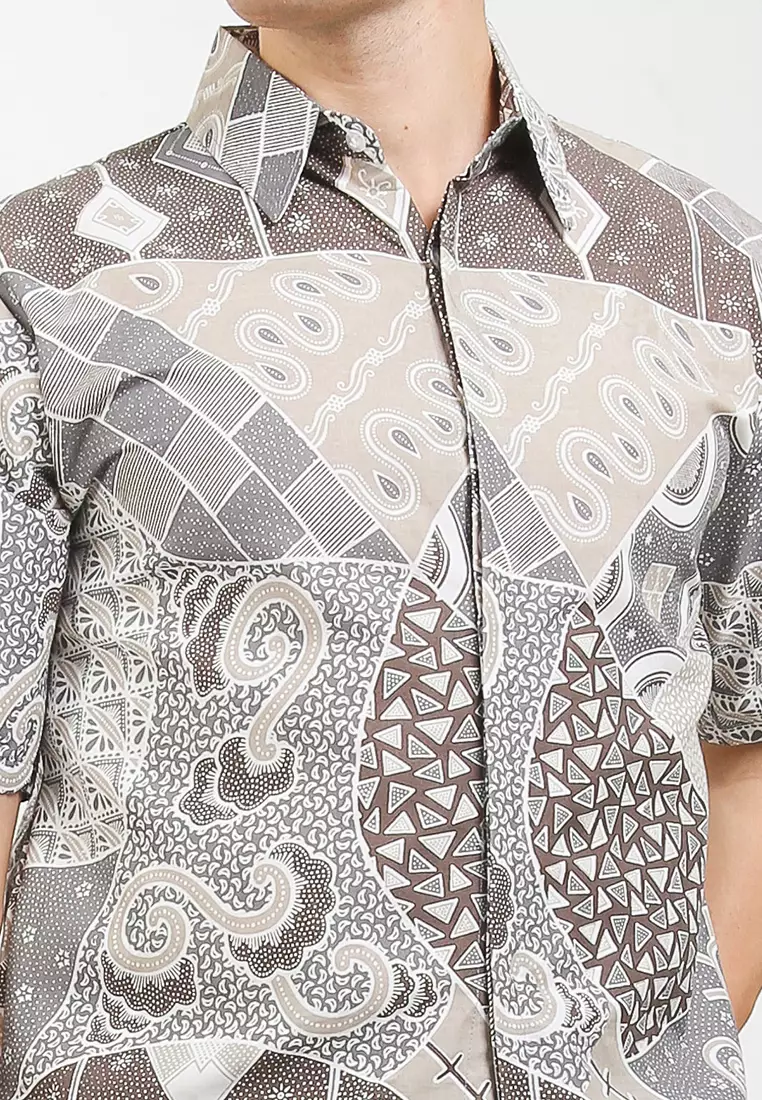 Horace Kemeja Batik Premium Pria Casual Modern Lengan Pendek