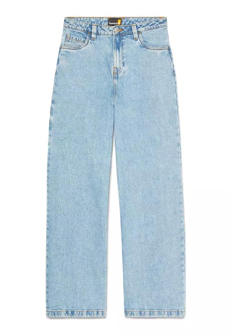 女款天絲™牛仔寬褲